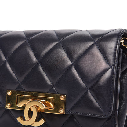 Chanel Lambskin Quilted Golden Class Wallet on Chain WOC Navy 11 of 11