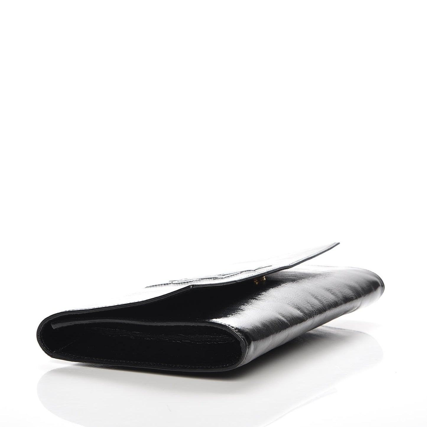 Textured Patent Monogram Large Belle De Jour Clutch Black
