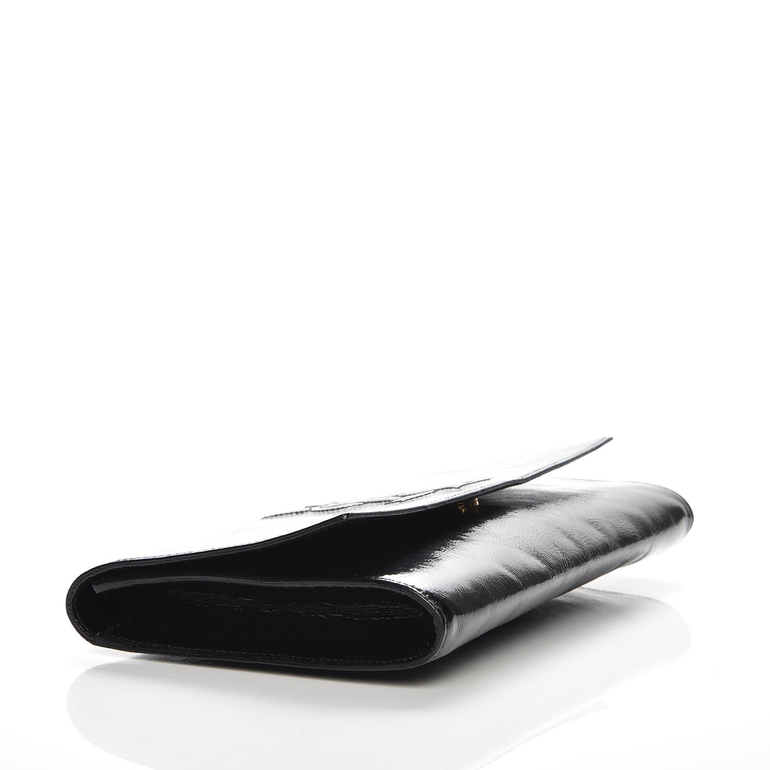 Saint Laurent Textured Patent Monogram Large Belle De Jour Clutch Black 5 of 9