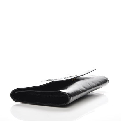 Saint Laurent Textured Patent Monogram Large Belle De Jour Clutch Black 5 of 9