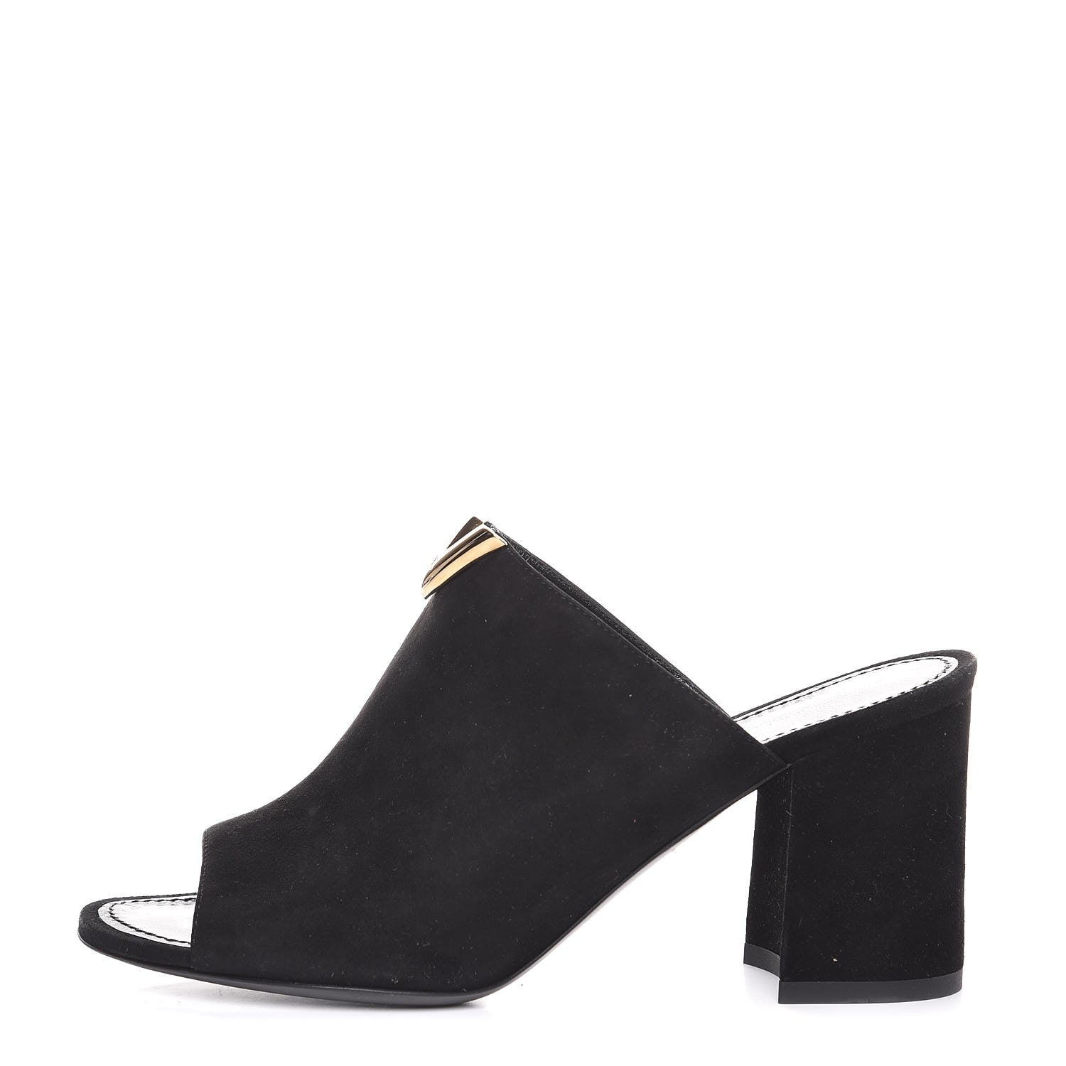 Louis Vuitton Suede Bahiana Mules 35 Black 1 of 8