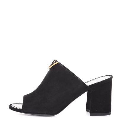 Louis Vuitton Suede Bahiana Mules 35 Black 1 of 8