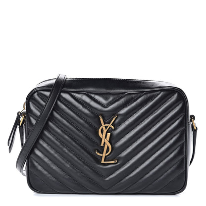 Saint Laurent Calfskin Matelasse Monogram Lou Camera Bag Black 1 of 10
