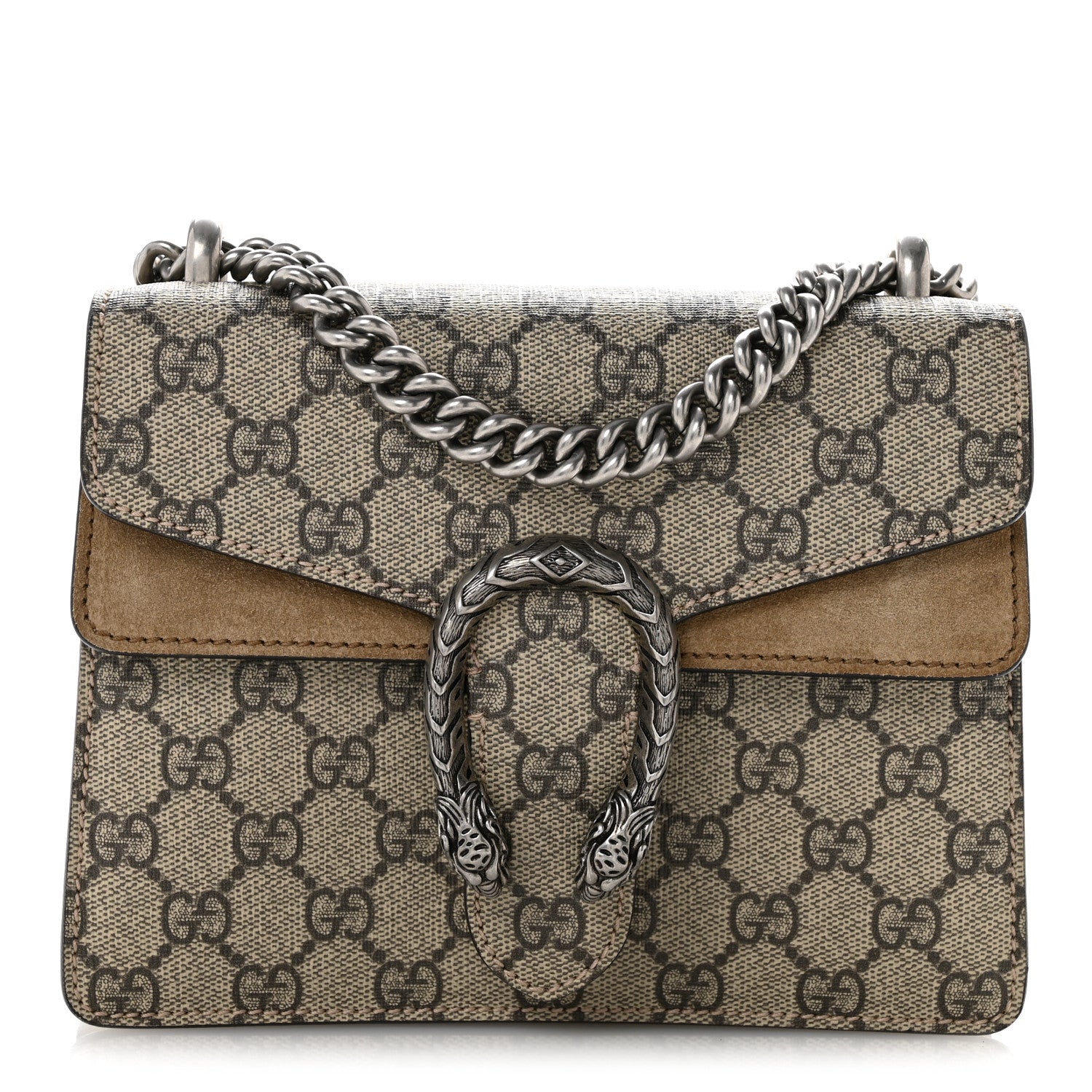 Gucci GG Supreme Monogram Mini Dionysus Shoulder Bag Taupe 1 of 11