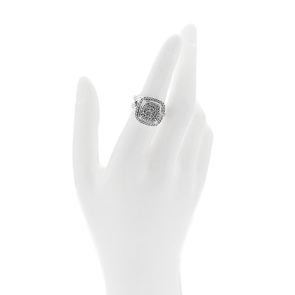 David Yurman Sterling Silver Diamond 11mm Albion Pave Ring 52 6 2 of 6