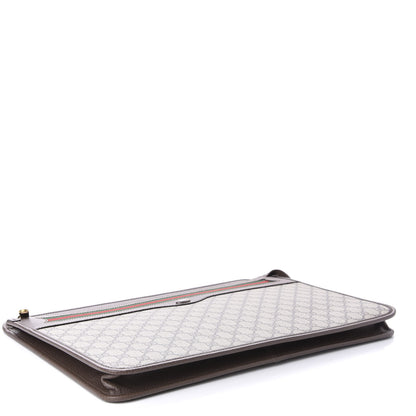 Gucci GG Supreme Monogram Textured Calfskin Web Ophidia Documents Holder Beige Ebony New Acero 4 of 9