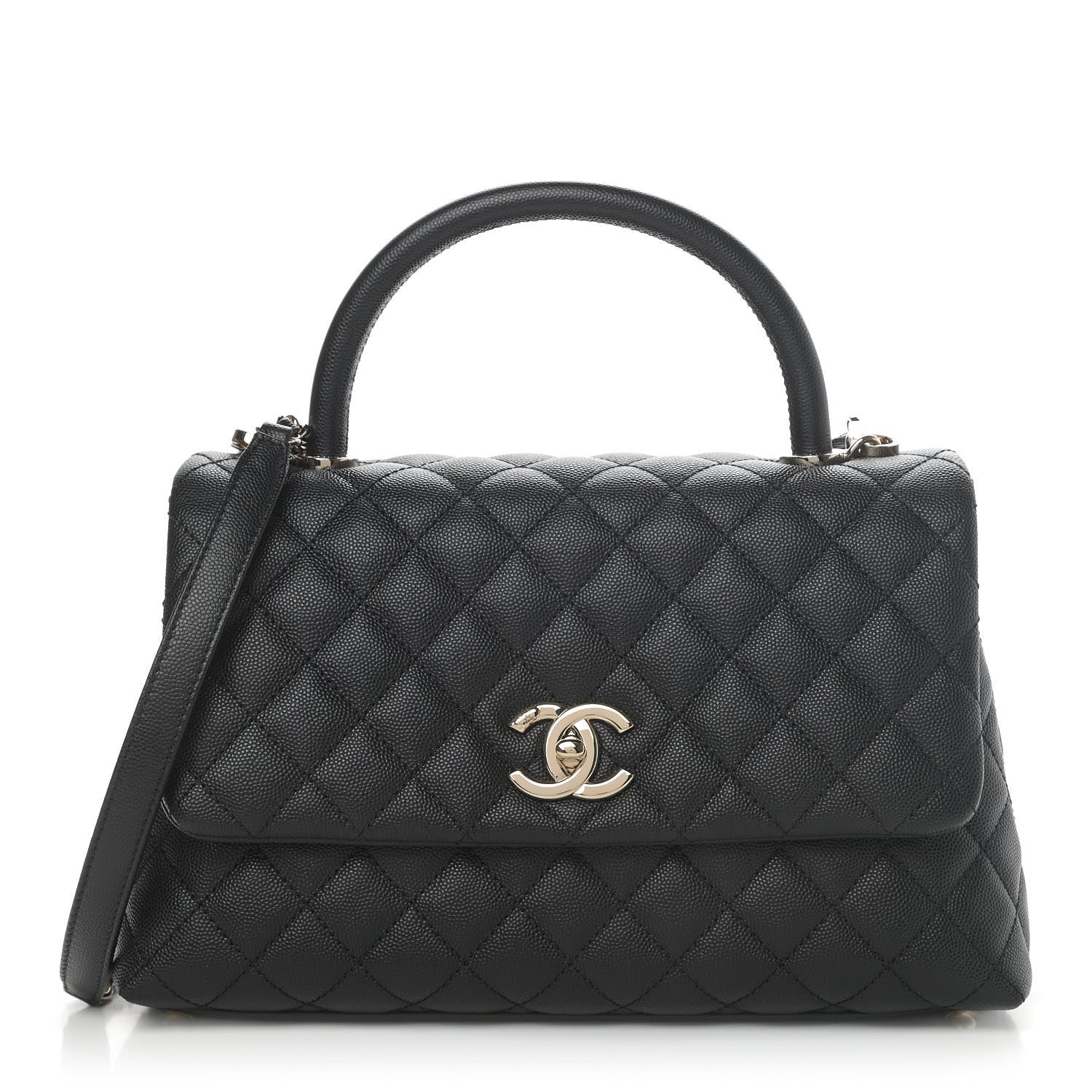 Chanel Caviar Quilted Small Coco Handle Flap Black 1 of 9