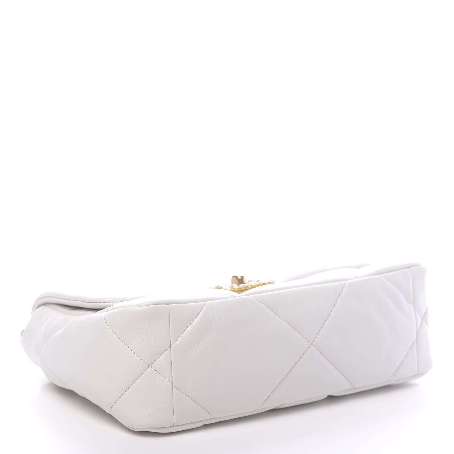 Chanel Goatskin Quilted Medium 19 Flap White 4 of 11