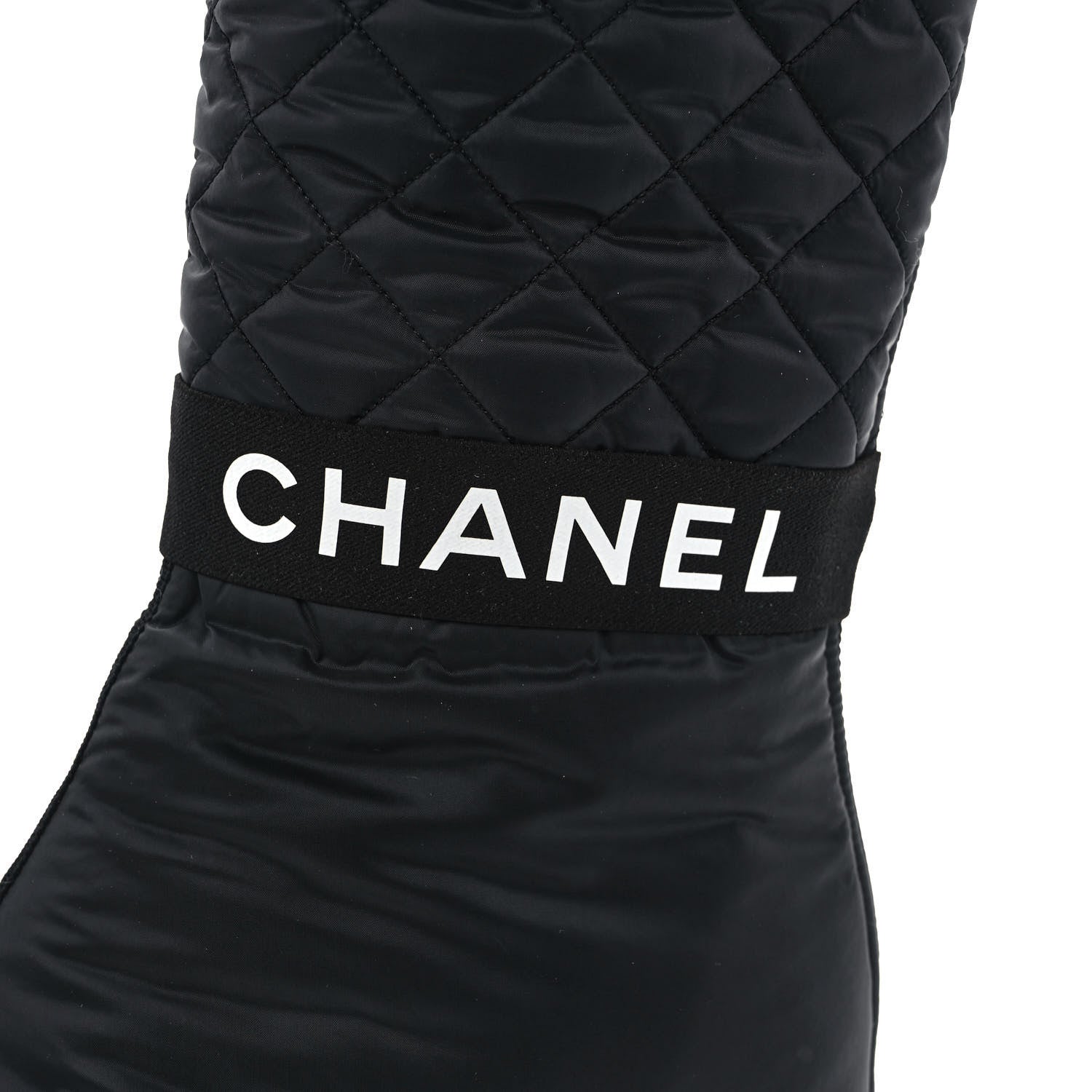Chanel Mixed Fibers Lambskin Patent Calfskin Convertible High Boots 37 Black 7 of 8