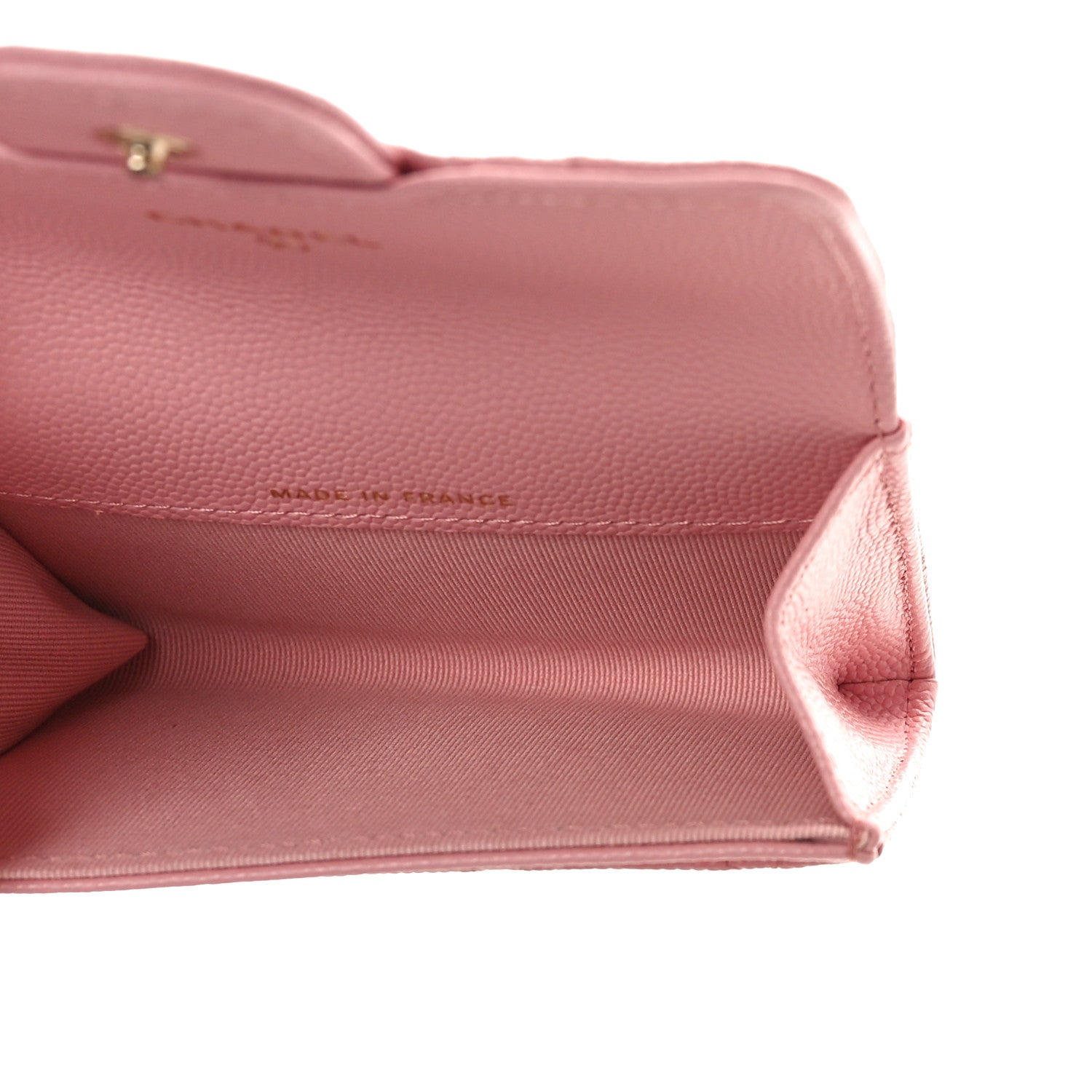 Chanel Caviar Quilted Flap Card Holder Wallet Light Pink 5 of 10