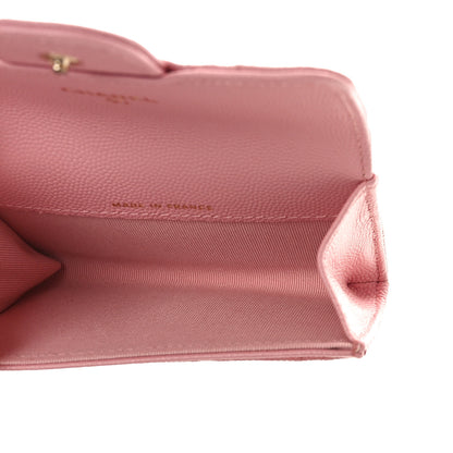 Chanel Caviar Quilted Flap Card Holder Wallet Light Pink 5 of 10