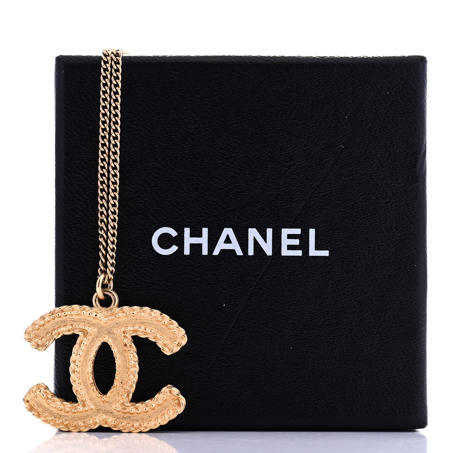 Chanel Metal CC Necklace Matte Gold 6 of 6