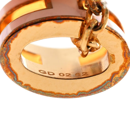 Hermes Lacquered Gold Mini Pop H Pendant Necklace Rose Dragee 8 of 9