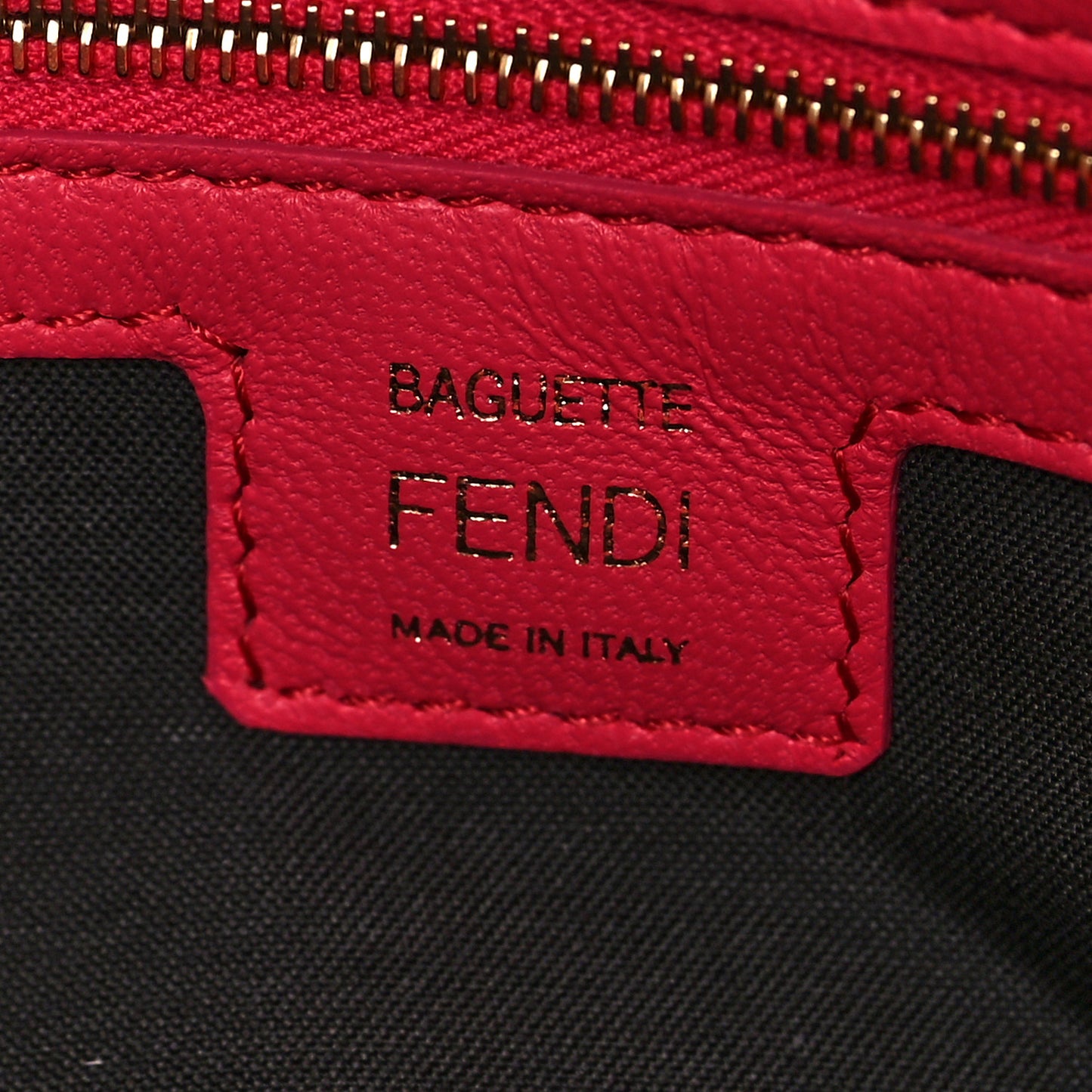 Nappa FF 1974 Embossed Baguette Lampone