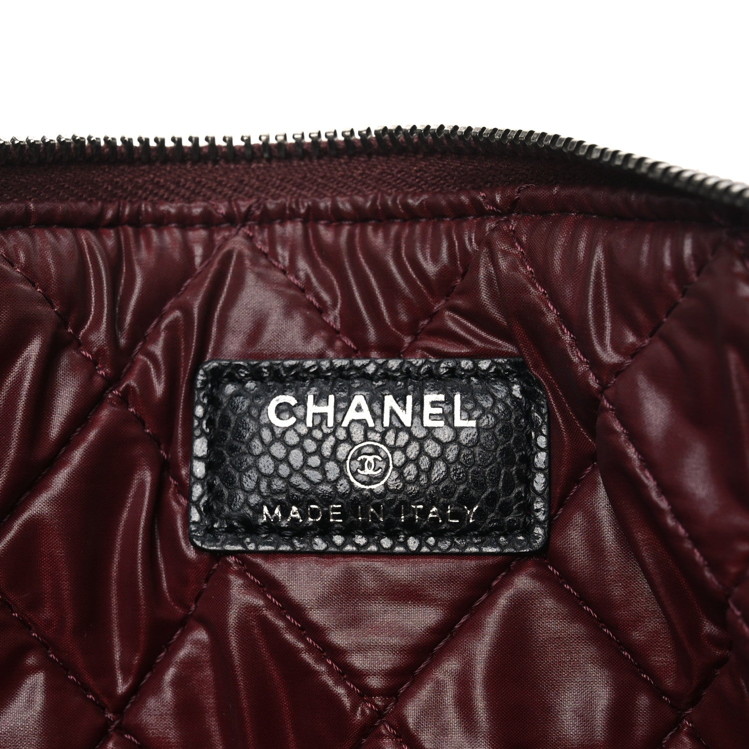 Chanel Caviar Quilted Large Cosmetic Case Black 6 of 7