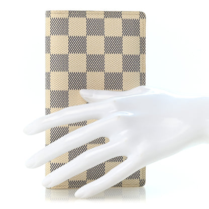 Louis Vuitton Damier Azur Checkbook Cover Wallet 2 of 8