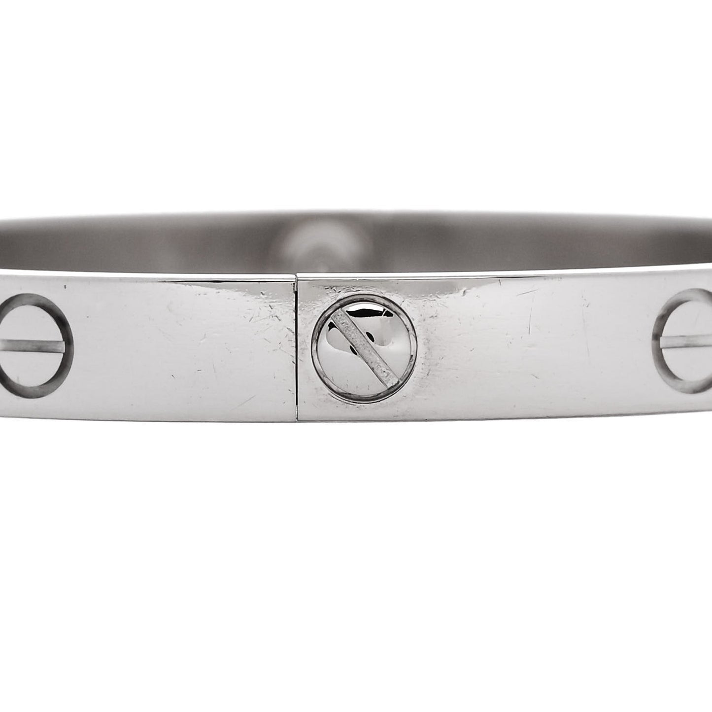 18K White Gold LOVE Bracelet 17