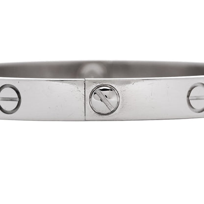 Cartier 18K White Gold LOVE Bracelet 17 4 of 9