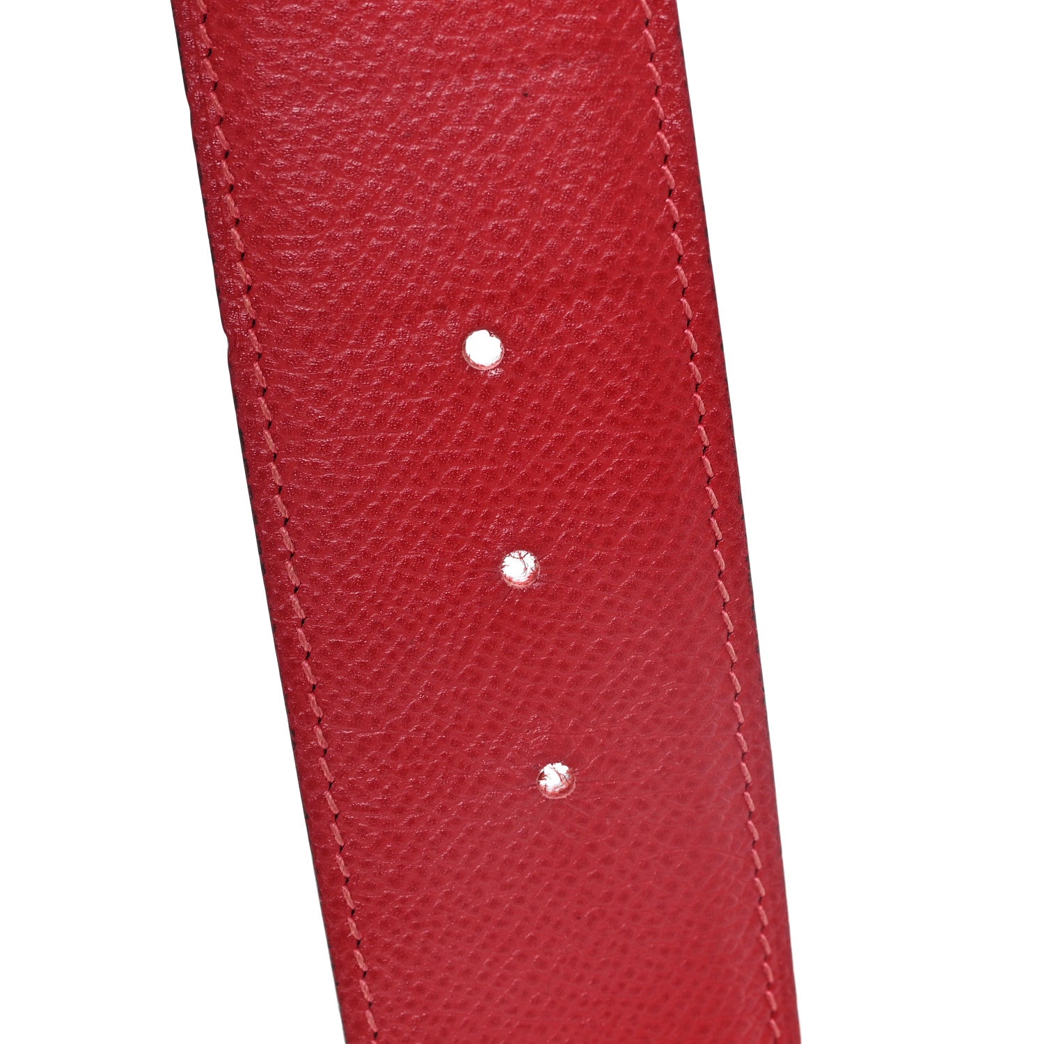 Hermes Swift Epsom Medor H Belt 85 34 Chocolate Rouge Casaque 4 of 4