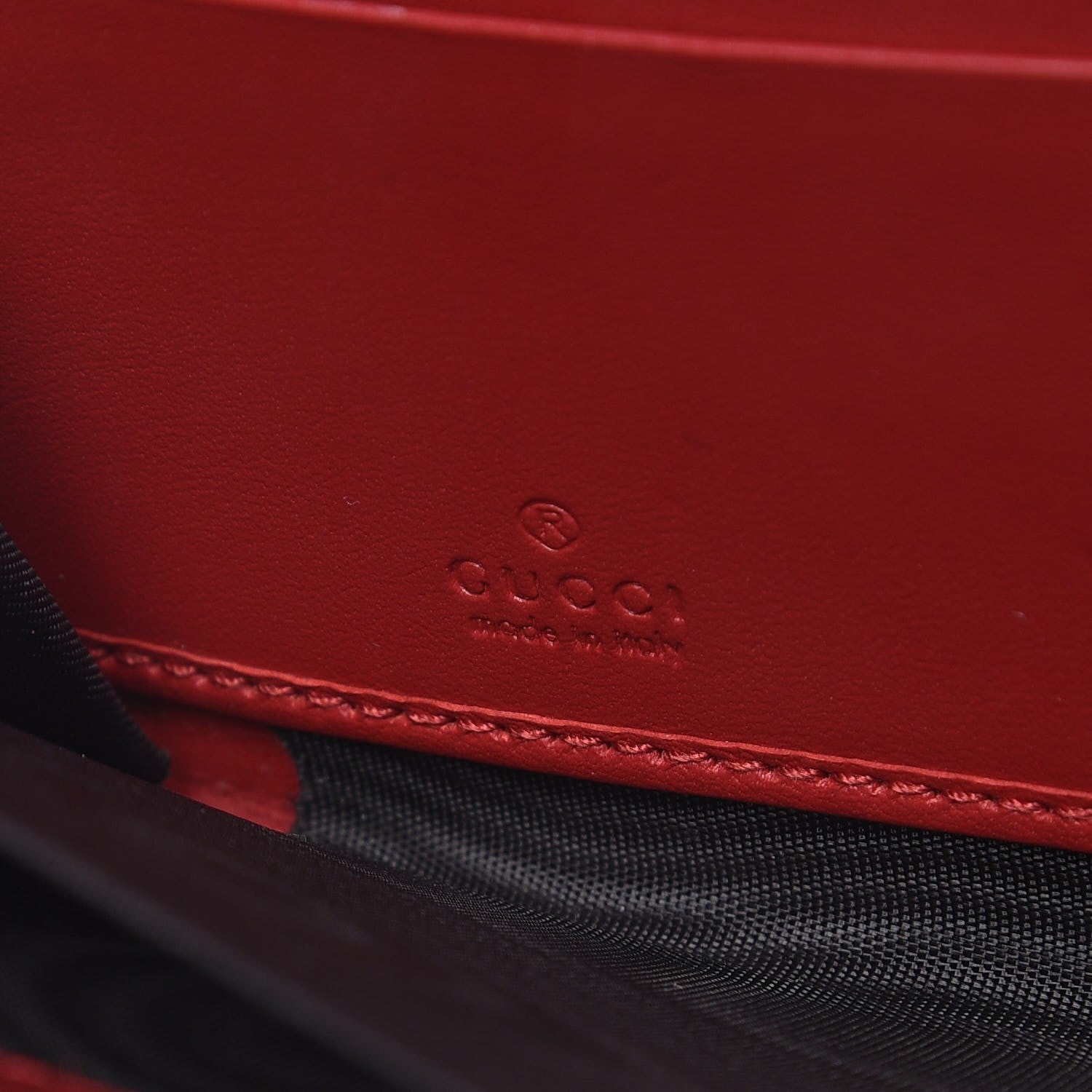 Gucci GG Supreme Monogram Angry Cat Embroidered Zip Around Wallet Red 6 of 6