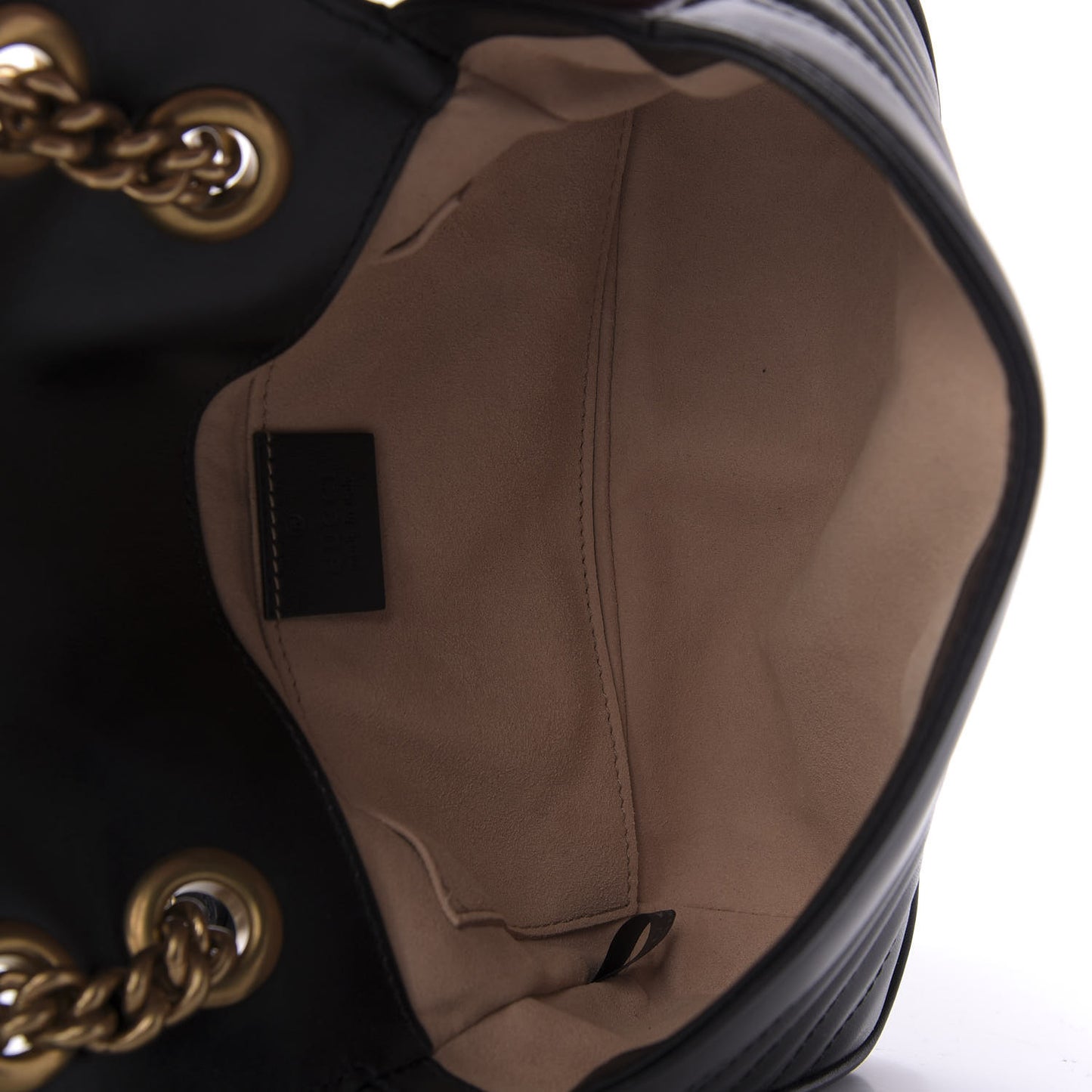 Calfskin Matelasse Mini GG Marmont Shoulder Bag Black