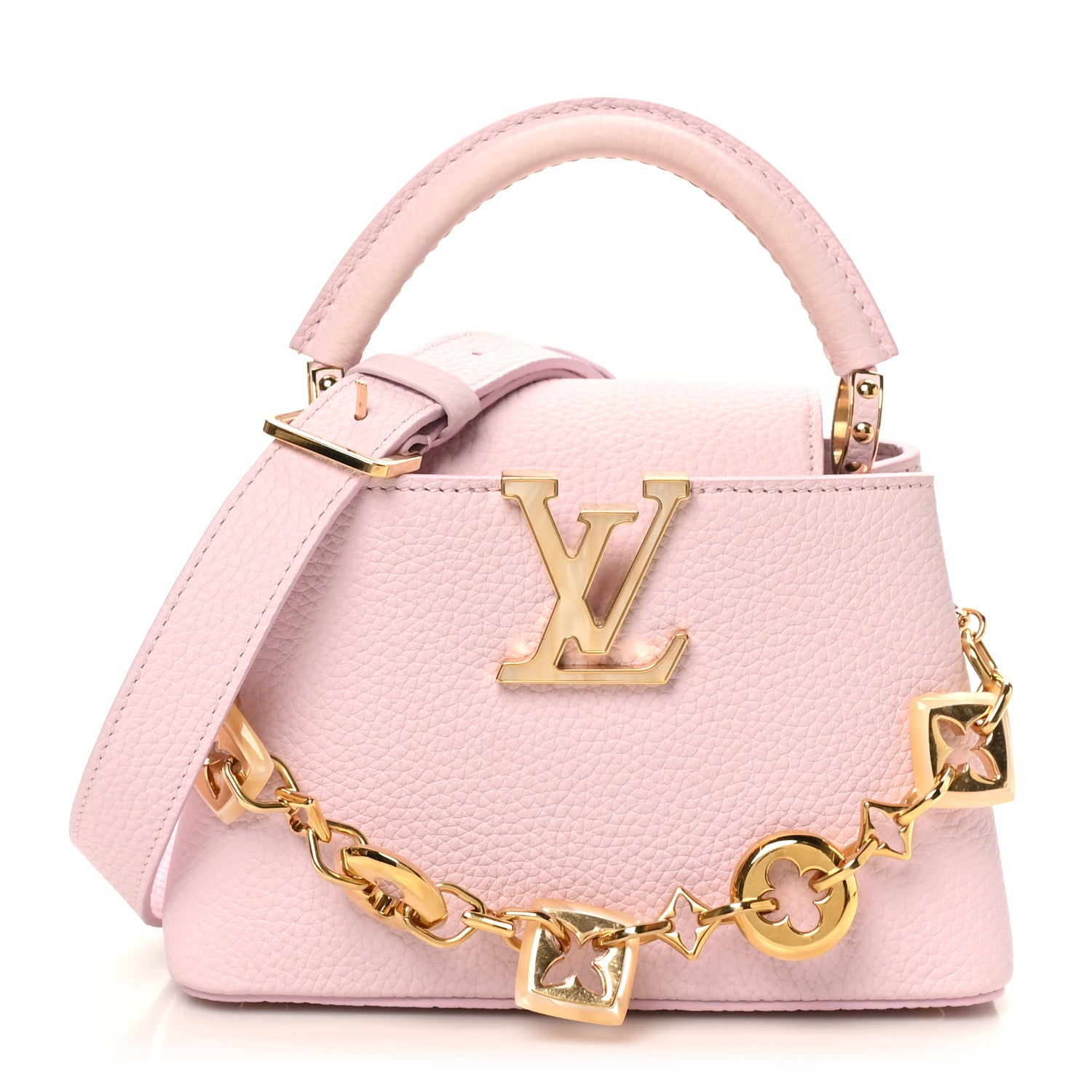Louis Vuitton Taurillon Harmony Mini Capucines Marshmallow Pink 1 of 9