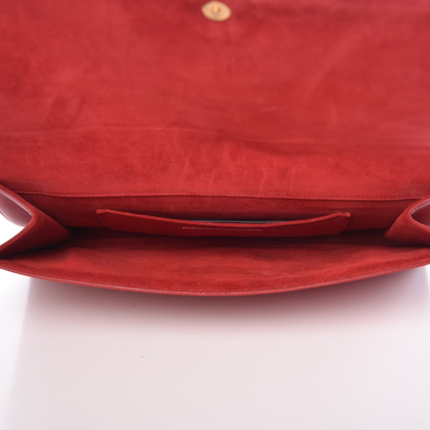 Calfskin Classic Y Ligne Clutch Red