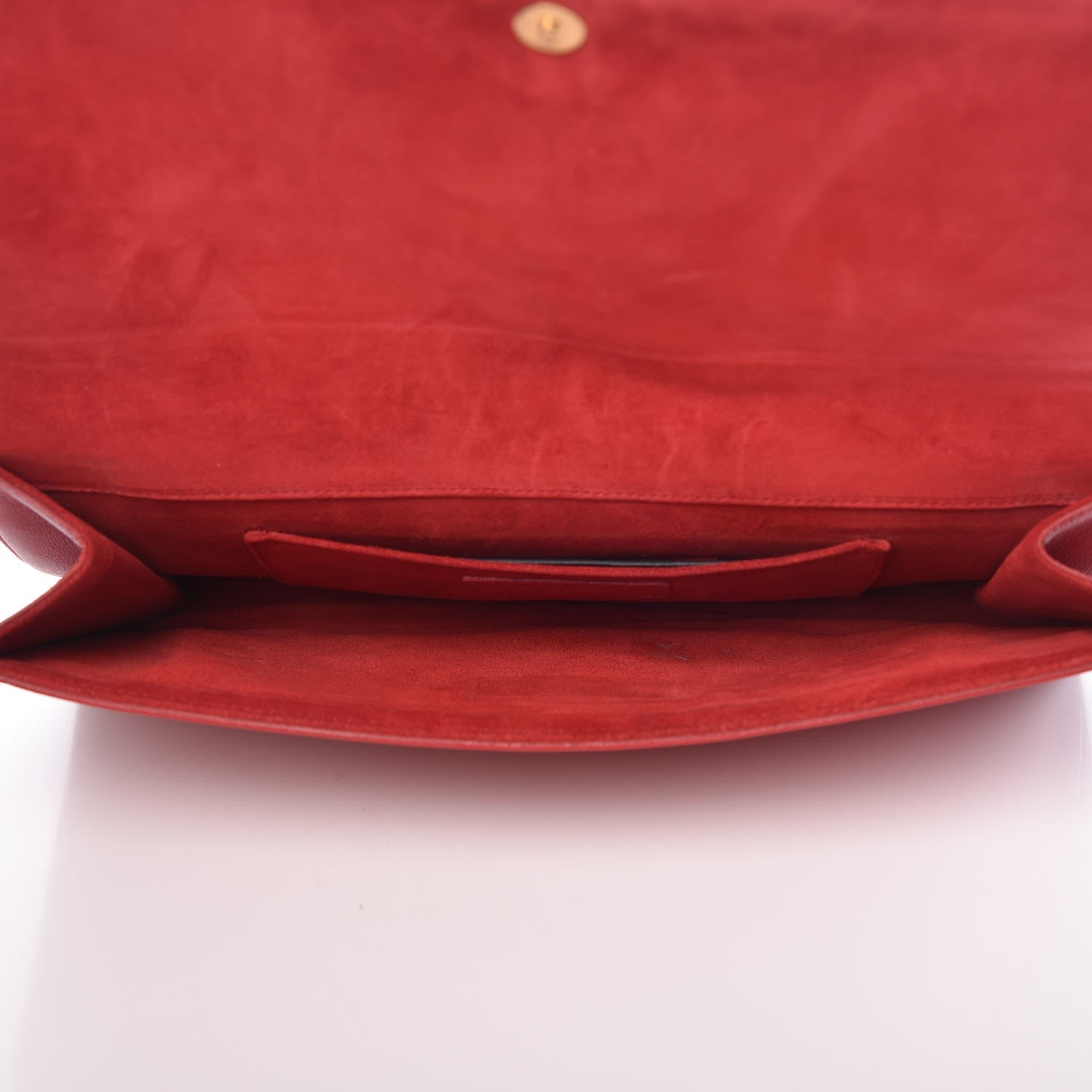 Saint Laurent Calfskin Classic Y Ligne Clutch Red 5 of 18