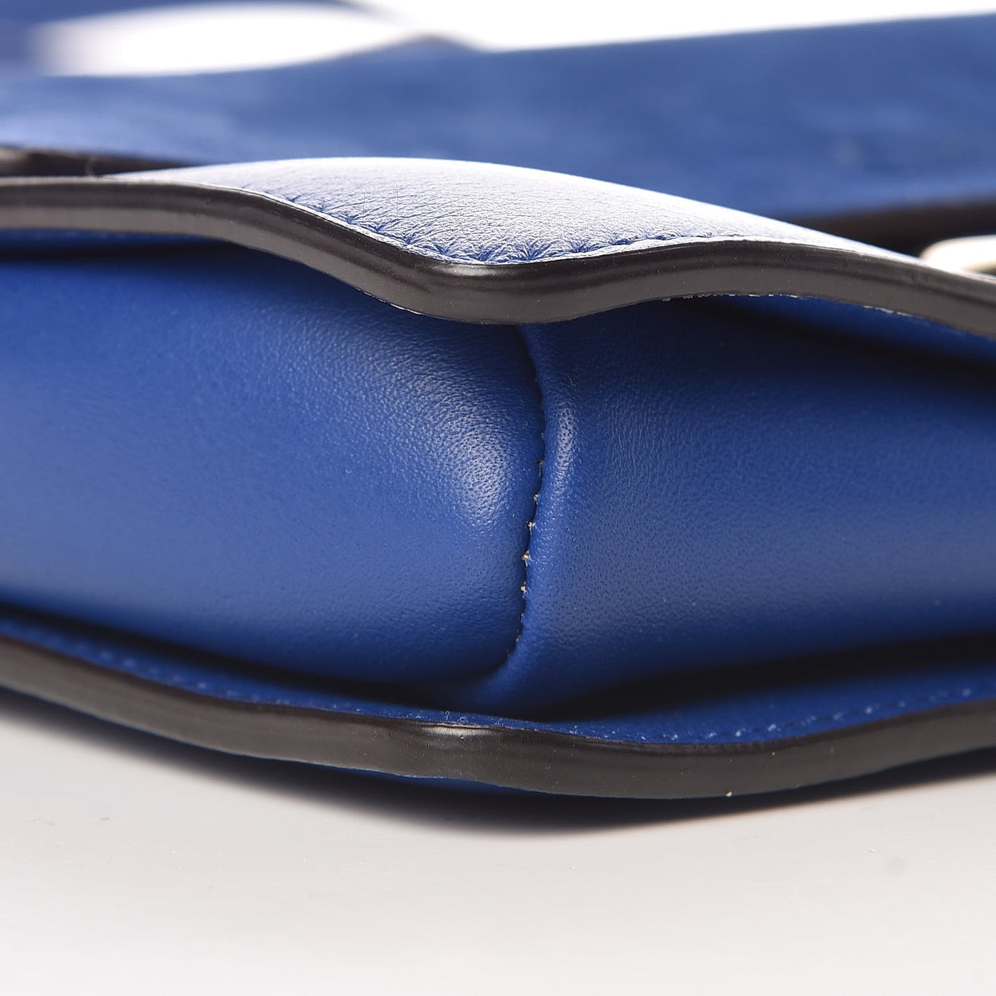 Suede Calfskin Small Faye Shoulder Bag Majesty Blue