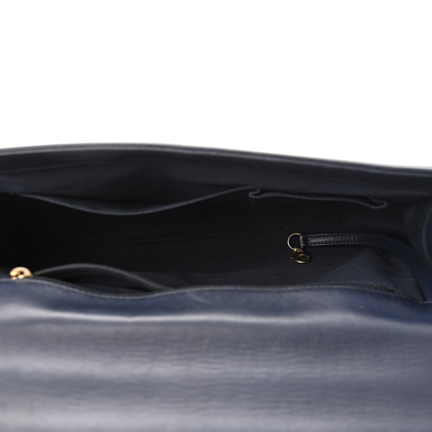 Lambskin Quilted Large Boy Flap Navy