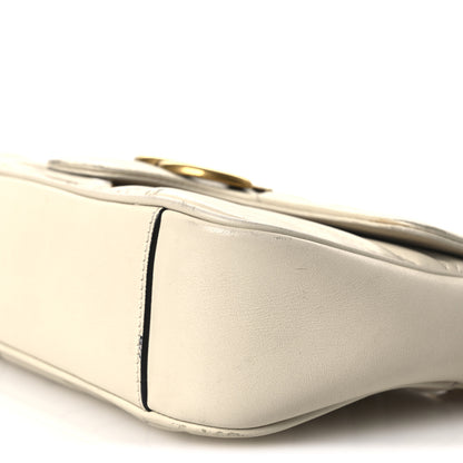 Gucci Calfskin Matelasse Mini GG Marmont Shoulder Bag White 10 of 17