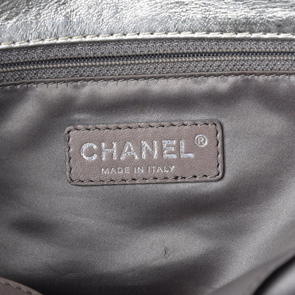 Chanel Metallic Glazed Calfskin Perforated Medium Rodeo Drive Tote Silver 6 of 10