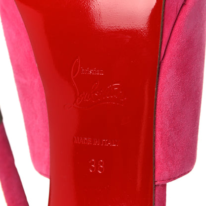 Christian Louboutin Suede Pigamule 120 Slide Sandals 38 Bangal Rose 7 of 12
