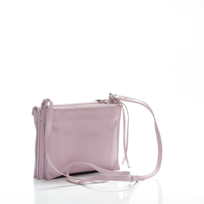 Balenciaga Calfskin Papier Mini Triple Crossbody Rose Orchid 3 of 9