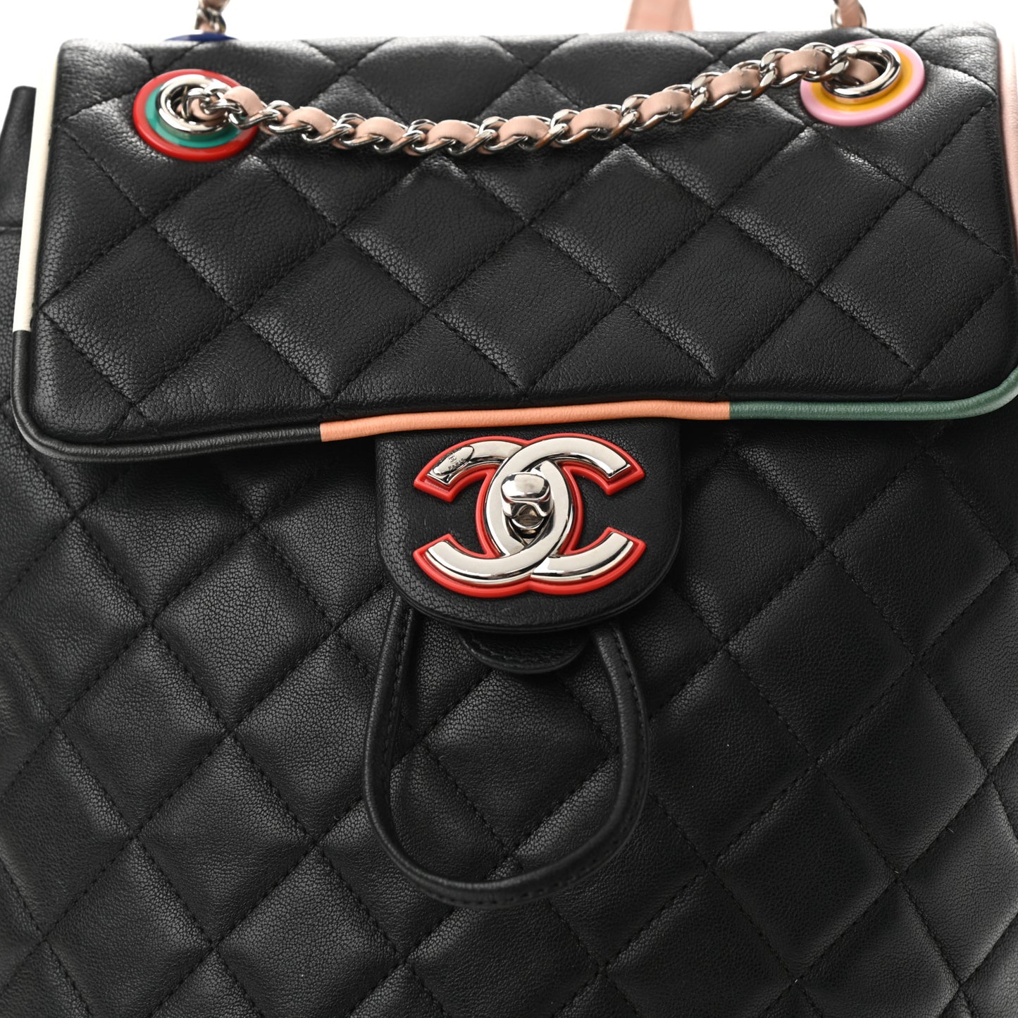 Lambskin Quilted Small Cuba Urban Spirit Backpack Black