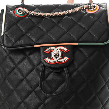 Chanel Lambskin Quilted Small Cuba Urban Spirit Backpack Black 8 of 12
