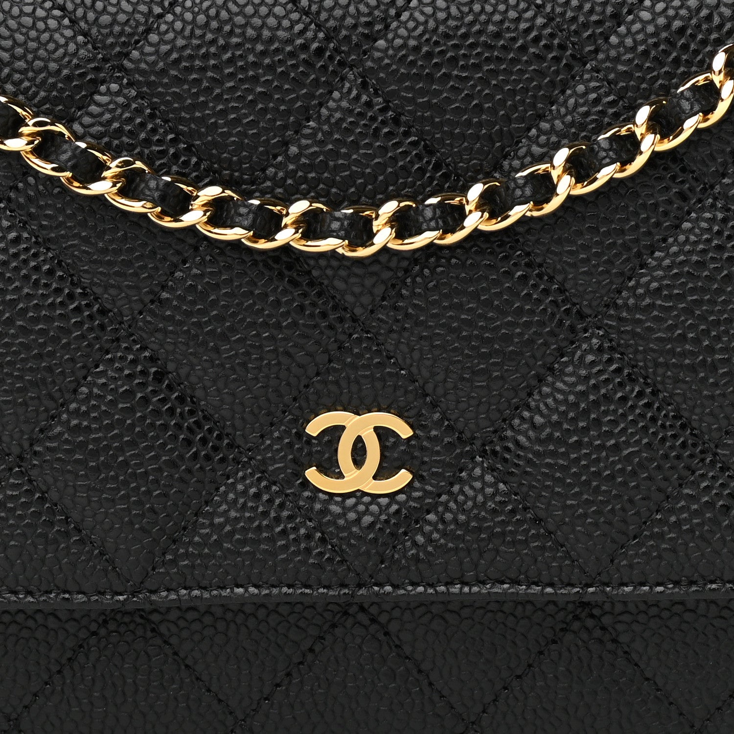 Chanel Caviar Quilted Wallet On Chain WOC Black 9 of 12