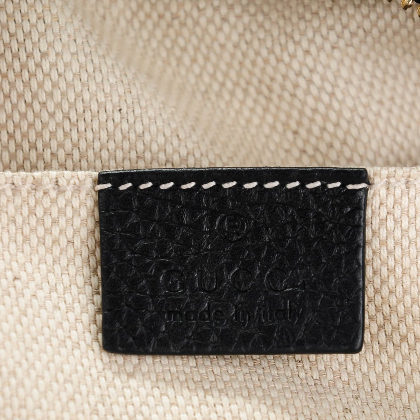 Pebbled Calfskin Small Soho Disco Bag Black