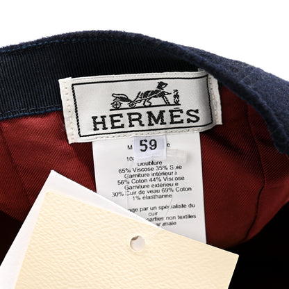 Hermes Cotton Davis H Sellier Cap 59 Marine 8 of 8