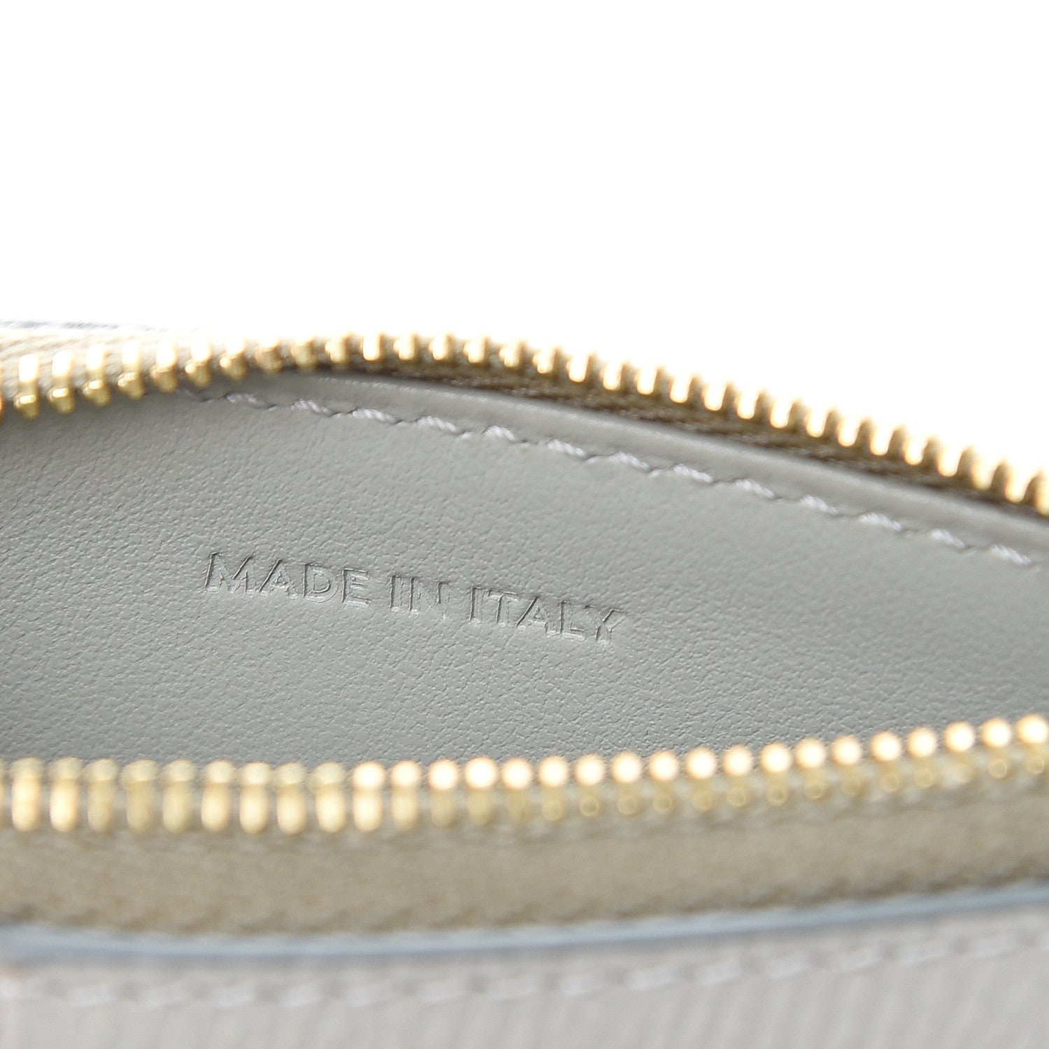 Celine Grained Calfskin Zipped Card Holder Vert D’eau 6 of 9