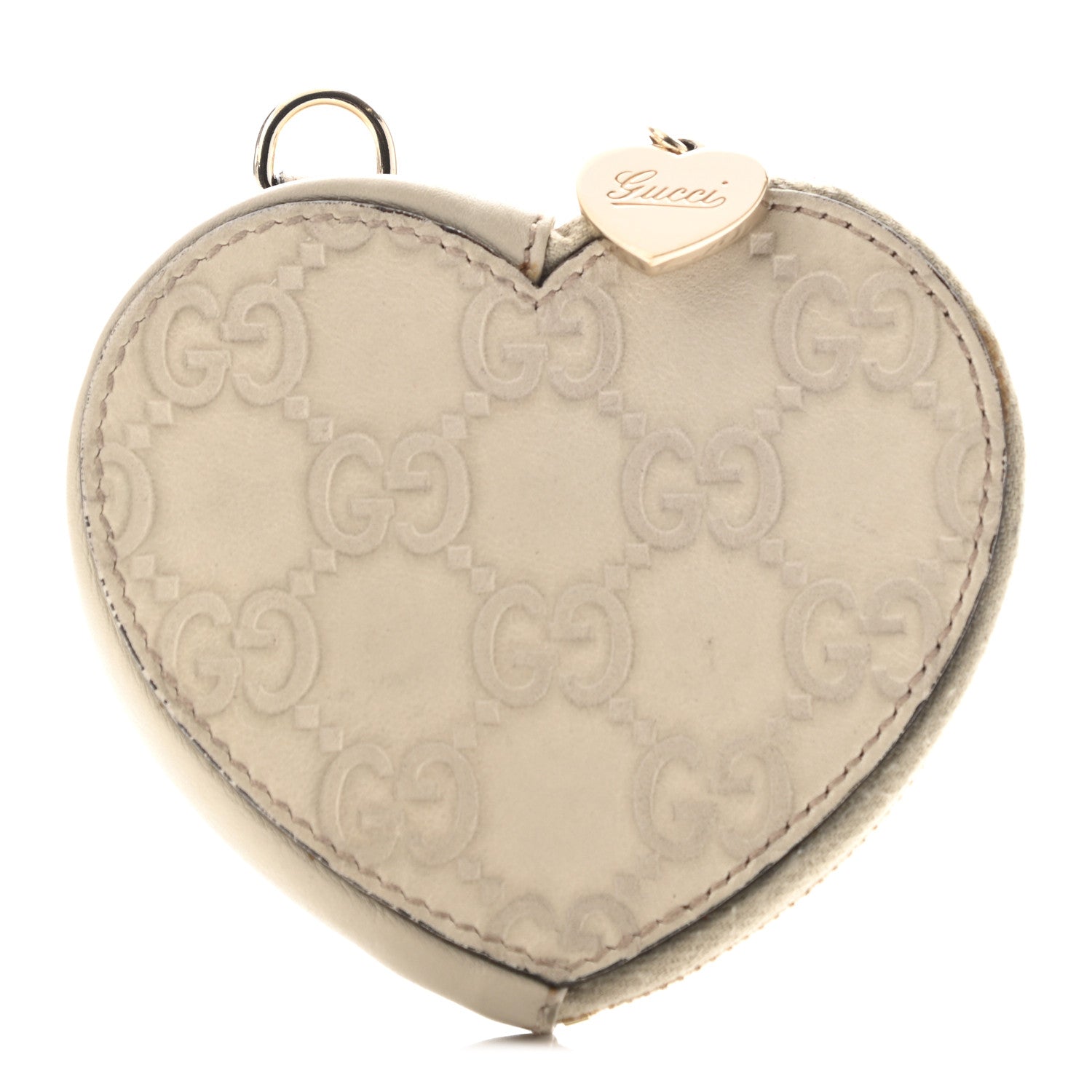 Gucci Guccissima Heart Coin Purse White 1 of 9