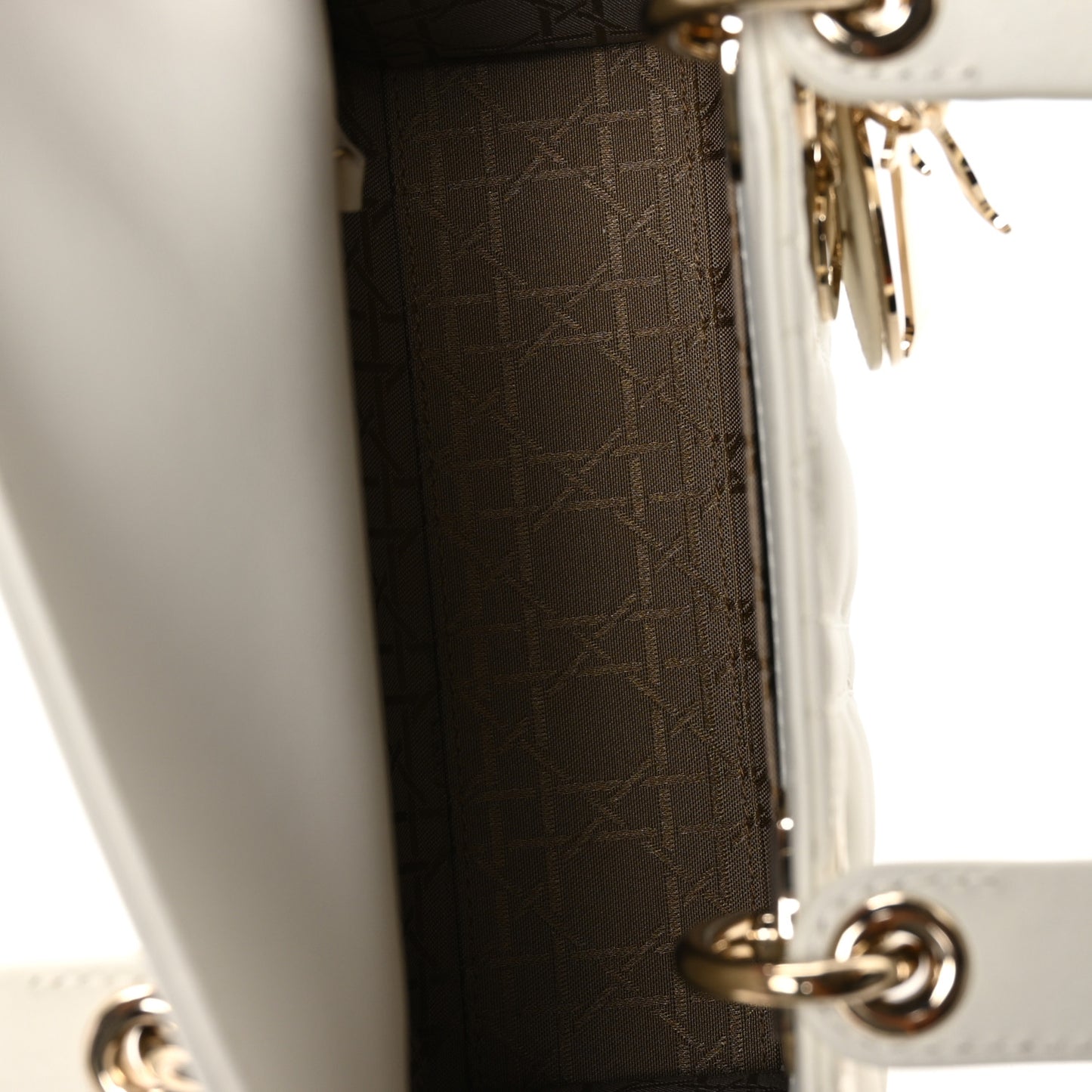 Lambskin Cannage Small My ABCDior Lady Dior White