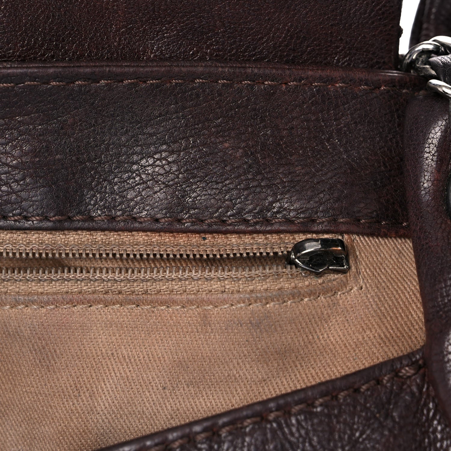 Chanel Calfskin Diamond Stitch Accordion Flap Brown 24 of 36