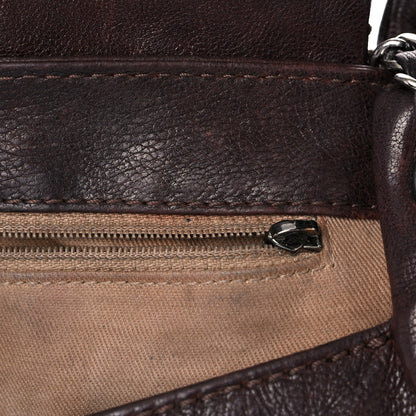 Chanel Calfskin Diamond Stitch Accordion Flap Brown 24 of 36