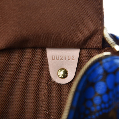 Louis Vuitton Monogram Kusama Town Speedy 30 Blue 7 of 9