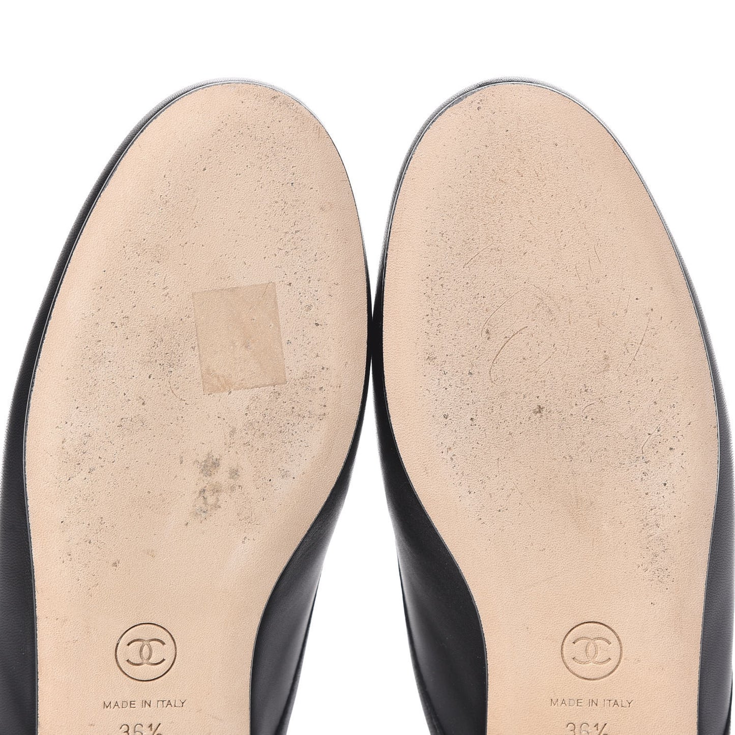Lambskin Pearl CC Mules 36.5 Black
