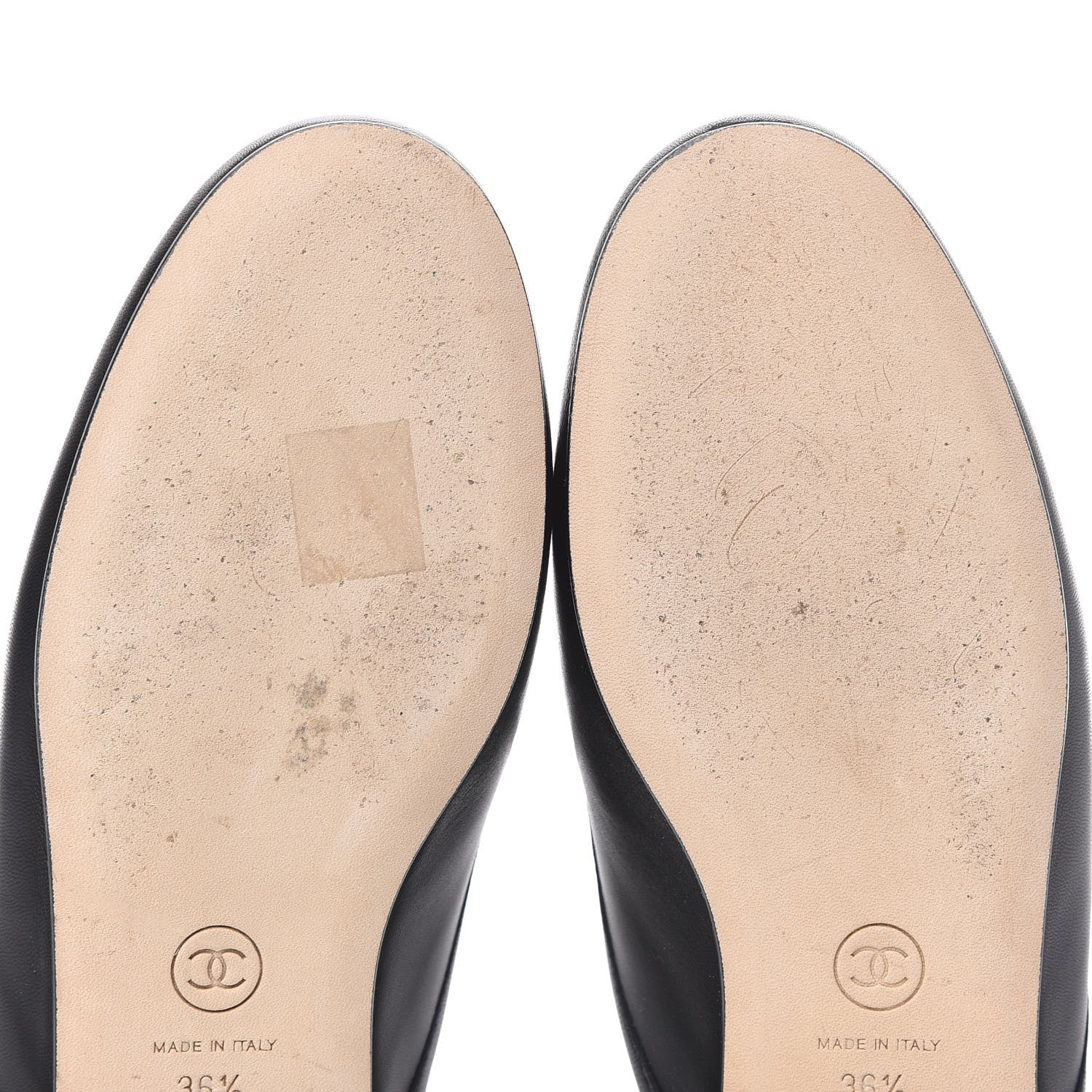 Chanel Lambskin Pearl CC Mules 36.5 Black 6 of 9
