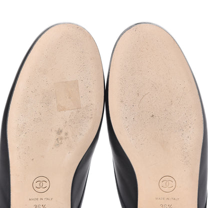 Chanel Lambskin Pearl CC Mules 36.5 Black 6 of 9
