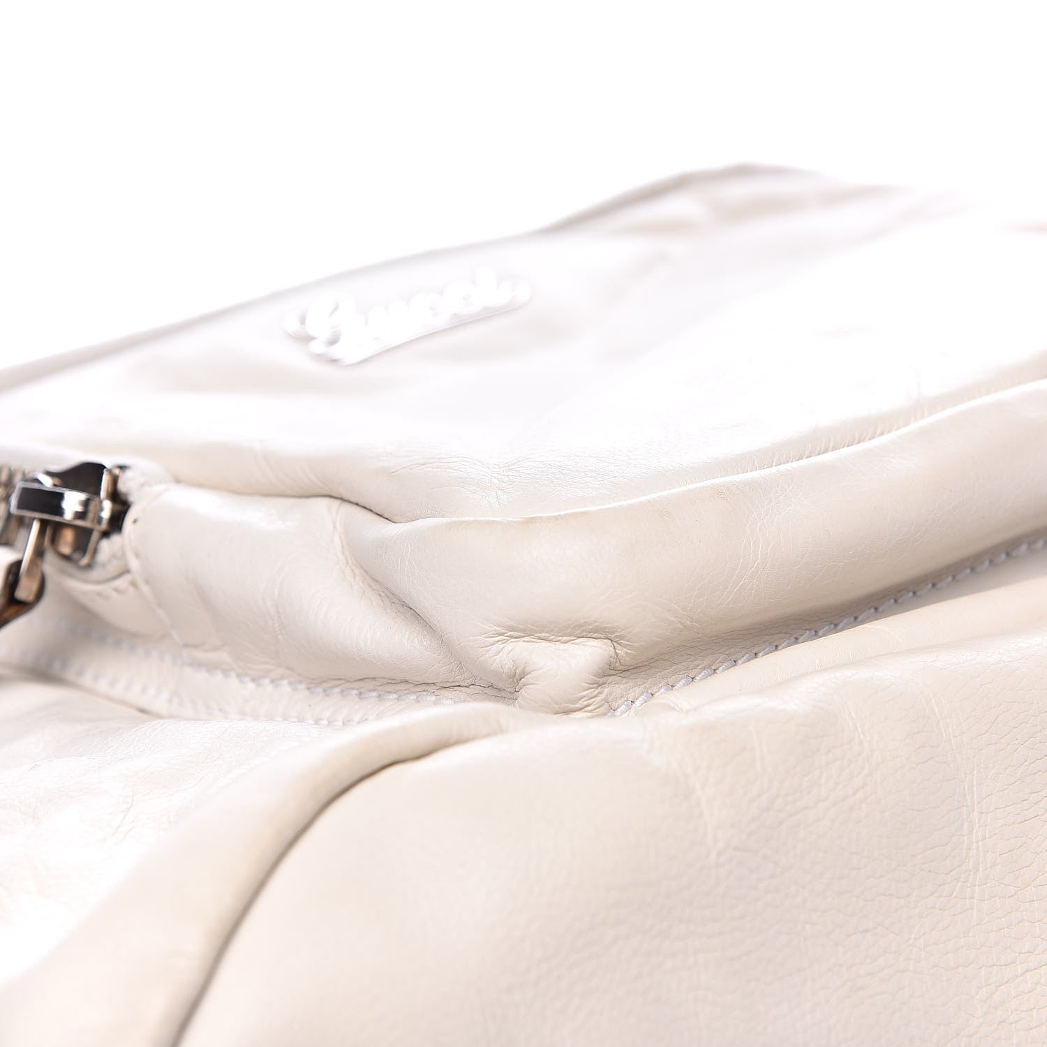 Gucci Calfskin Top Handle Tote White 10 of 21