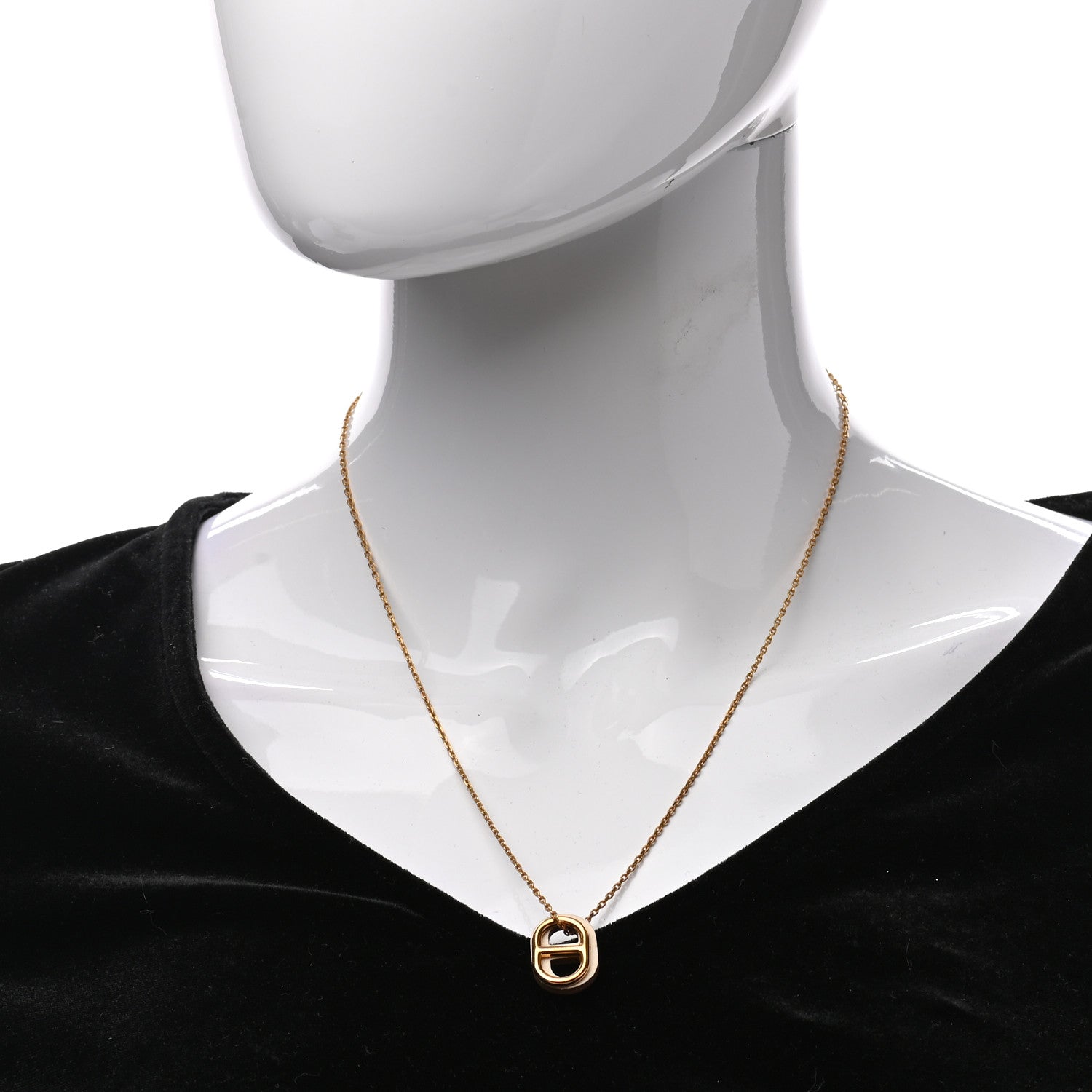Hermes Swift O'Maillon Pendant Necklace Nata 2 of 7